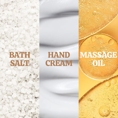 Spa Gift Set for Women, Bath Gift Set, Birthday Gifts for Women, BFF LOVE 5Pcs Spa Kit Cherry Blossom Christmas Day Gifts with Massage Oil, Scented Candle, Bath Salt, Hand Cream, Soap, Gift Basket for Women