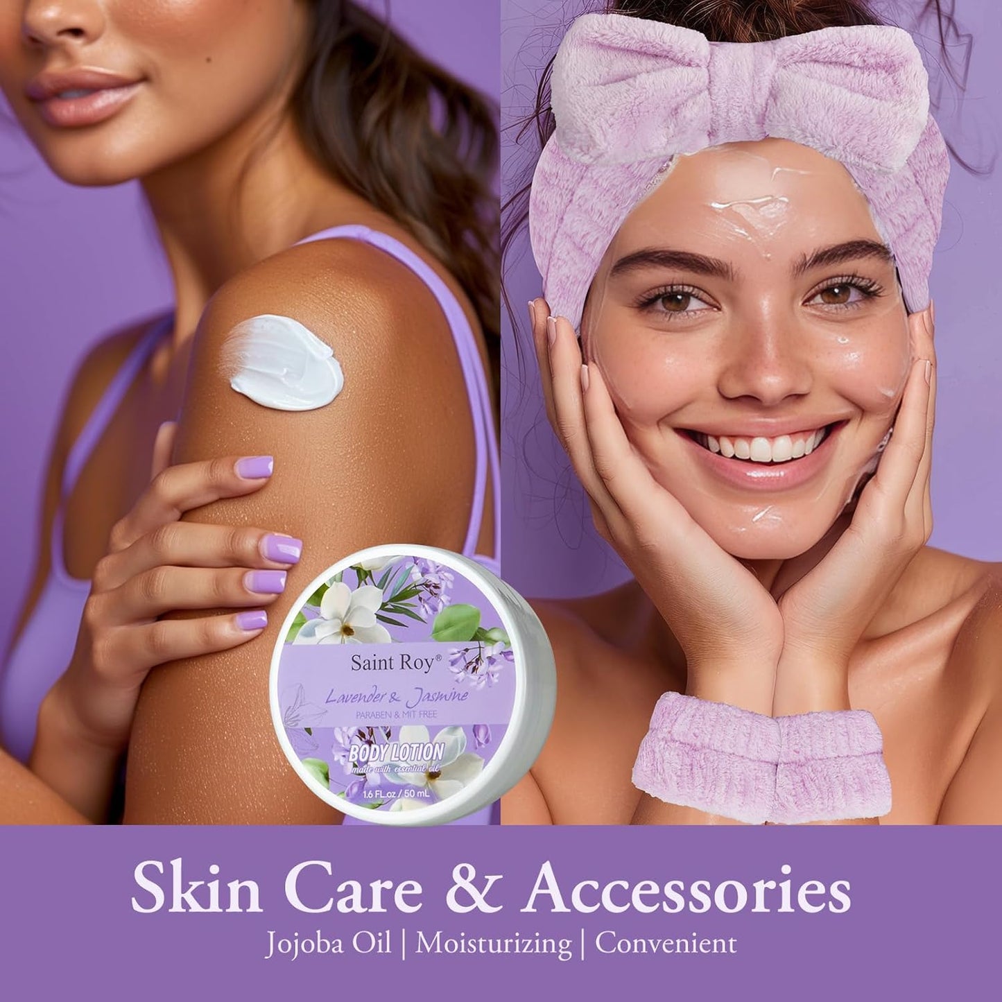 Spa Gift Basket for Women, Luxurious 13Pc Lavender Jasmine Bath Gift Set, Perfect Birthday & Mothers Gifts Idea, Relaxing Home Spa Kit with Body Wash, Bath Bombs, Bubble Bath, Body Lotion & More Gifts for Mothers Day