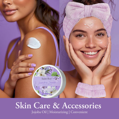 Spa Gift Basket for Women, Luxurious 13Pc Lavender Jasmine Bath Gift Set, Perfect Birthday & Mothers Gifts Idea, Relaxing Home Spa Kit with Body Wash, Bath Bombs, Bubble Bath, Body Lotion & More Gifts for Mothers Day